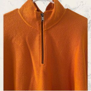 NWOT Ted Baker Millom Long Sleeve Textured Half Zip Jumper - Size 7/ 3XL- Orange